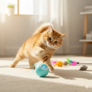 Інтерактивна кулька для котів – синя